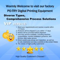 PO-TRY 60cm 2-Head DTF Printer dengan I3200A1 kondisi baru tinta pigmen garansi 1 tahun bubuk bergetar termasuk mesin