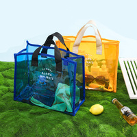 Nueva Bolsa de Natación Transparente de PVC en Forma de Cubo, Bolsa de Almacenamiento de Ropa Portátil, Bolsa de Playa Impermeable a la Moda, Bolsa de Viaje