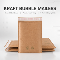 Sacs de Courrier en Papier Kraft à Bulles Écologiques, Compostables, Biodégradables, Imperméables et Résistants à la Déchirure de la Marque Premium Pages, 180 g/m²