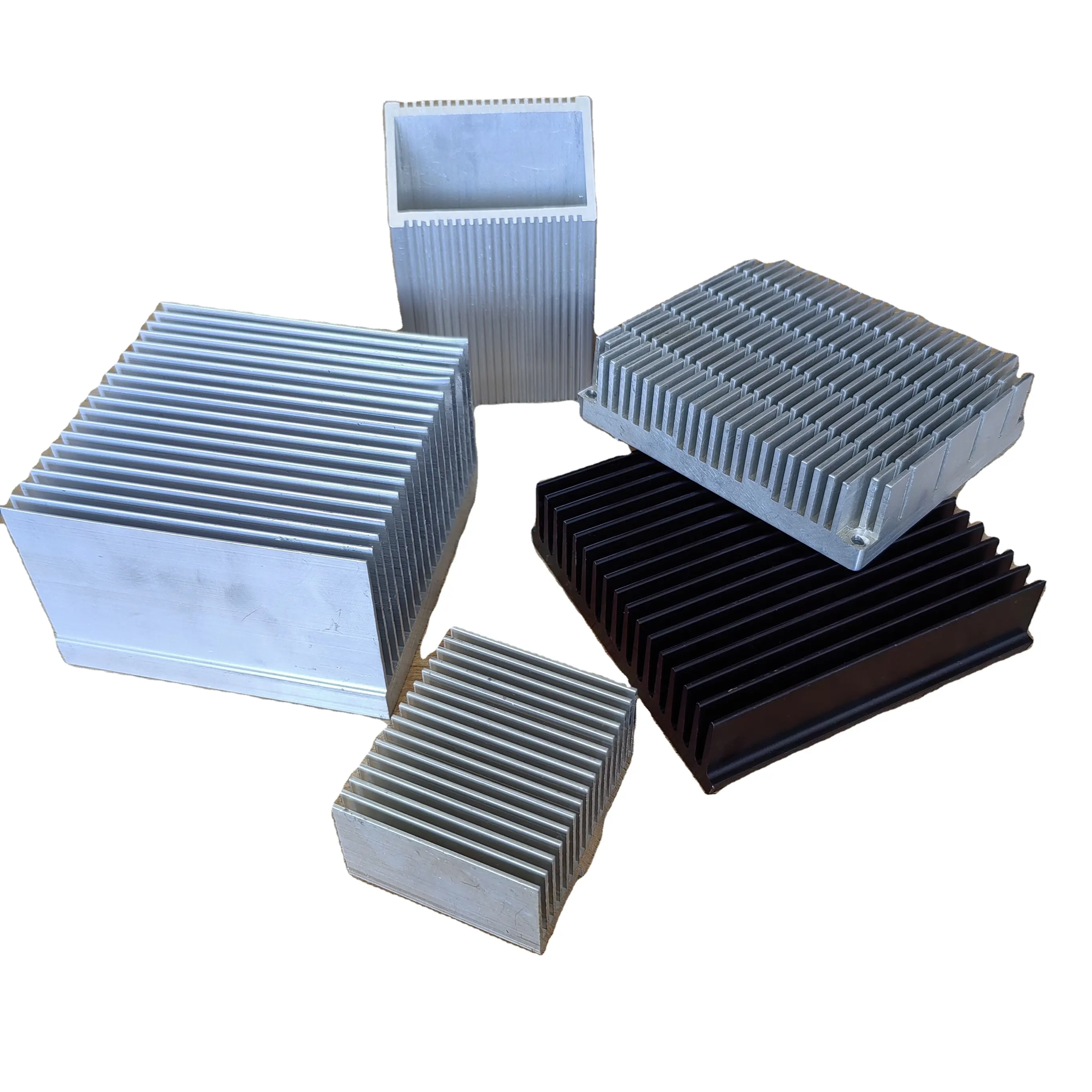 Custom electronic components 6063 anodized shell aluminum heat sink, CNC milling heat sink aluminum extrusion