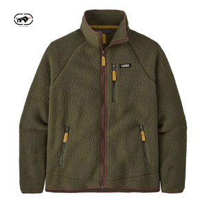 Custom Logo Fleece <strong>Jacket</strong> Men Zipper Stand Collar Casual Winter Sherpa Outdoor <strong>Travel</strong> Tech Polar Fleece Work <strong>Jacket</strong> Manufacturer - Product Image 1