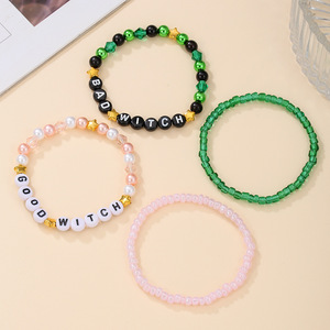 Elphaba Galinda Friendship <b>Bracelet</b> Letter Beads Zinc Alloy Jewelry Gift Matching <b>Couple</b> Set - Product Image 2
