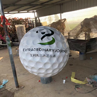 Grandes sculptures 3D en résine de balles de golf, art extérieur écologique pour parcs sportifs et zones de fitness, décoration intérieure