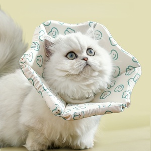 Collier réglable en nylon, silicone et PU pour chats et chiens, collier anti-léchage et anti-morsure, protège-tête de beauté, laisse souple pour chien imprimée - Product Image 4