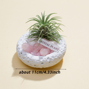 Bán buôn tinh thể tự nhiên mô phỏng bùn núi lửa Bát cây cảnh pha lê sỏi điểm trang trí văn phòng nhà - Product Image 2