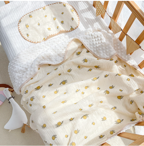 Modern Baby Gauze Bean <strong>Fleece</strong> Quilt Blanket for Newborns-Eco-Friendly Anti-Dust Mite Cover - Product Image 6