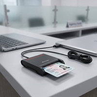 Lecteur-graveur de cartes intelligentes EMV USB C direct usine avec accès commun CAC pour cartes de crédit, d'identité et à puce IC