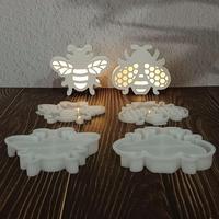 Moule en silicone pour décoration murale en plâtre et ciment, motif abeille M53222