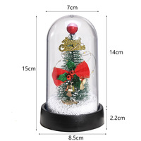 Décoration de Noël LED créative en plastique avec scène de neige pour table, en promotion