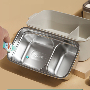 Boîte à bento isotherme en acier inoxydable à 3 couches IStapromo Gifts avec sac thermique sans BPA, couvercle durable pour repas d'enfants, couvercles sans BPA - Product Image 4