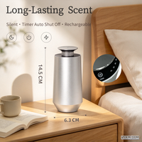 Diffuseur d'arômes d'huiles essentielles sans eau avec minuterie, arrêt automatique, nébuliseur réglable, rechargeable, diffusion de parfum pour voiture