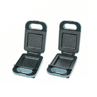 Machine à sandwich électrique personnalisée 550W double face à revêtement antiadhésif portable mini presse à panini pour le petit déjeuner