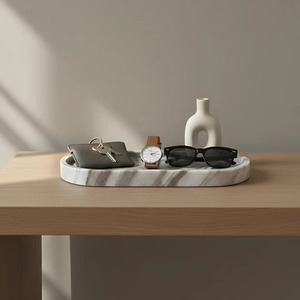 Most Selling Marble <b>Tray</b> with Elegant Finish Stylish Serving <b>Tray</b> for <b>Perfume</b> Candle Jewelry Bathroom Available At Export Price - Product Image 5