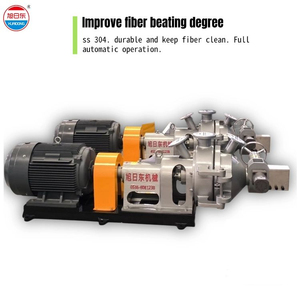 Raffineur de pâte à double disque en acier inoxydable 304 certifié CE ISO avec PLC Schneider pour l'industrie papetière, idéal pour <span class=keywords><strong>la</strong></span> fabrication de <span class=keywords><strong>vaisselle</strong></span> en pâte premium - Product Image 2
