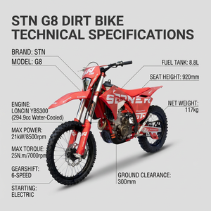 Nouvelle moto tout-terrain STN G9 PRO YBS300 300cc à refroidissement par eau, 4 temps, enduro, motocross, course hors route, OEM - Product Image 3