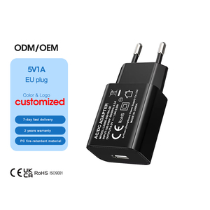 심천 러샹위안 OEM ODM 5W 벽걸이형 5V 1A 5V1A CE LVD EMC RoHS ERP USB 충전 어댑터 EU 플러그 휴대폰 미용 기기용 - Product Image 1