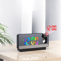 Horloge de bureau multifonctionnelle avec température Calendrier LED Miroir Horloge de table de bureau numérique Reloj Réveil à projection numérique