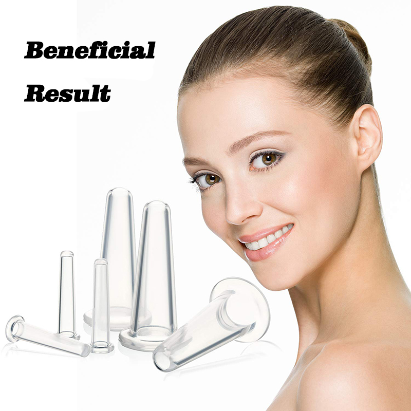 wholesale 7 piece facial silica cans self therapy cupping vacuum cups silicone suction cup massage
