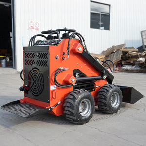 Бесплатная доставка! Дизельный мини-погрузчик с бортовым поворотом, компактный, с ковшом, сиденьем, для дома и сада, на колесном ходу. - Product Image 2