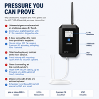Produsen LoRa RS485 4G IoT Micro Differential Pressure Transmitter 0.1Pa IP67 Baterai 19000mAh untuk Pemantauan Filter HVAC