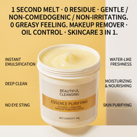 Crème Nettoyante Visage Vegan OEM Naturelle Douce à l'Acide Hyaluronique et Vitamine C, Nettoyage en Profondeur, Hydratante et Éclaircissante