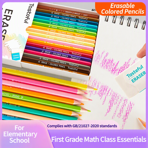 Crayons de couleur effaçables, 24, 36, 48 couleurs, pour enfants, élèves du primaire, fournitures de dessin, de coloriage et d'écriture - Product Image 3