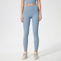 Legging de yoga taille haute classique multicolore sans couture avant pour femme, en nylon et élasthanne ultra doux, idéal pour la course et la gym