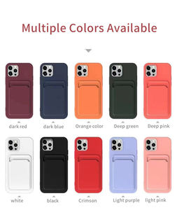 Para <span class=keywords><strong>iPhone</strong></span> 16 funda de silicona funda de teléfono de tarjeta de crédito con funda de soporte de tarjeta integrada para <span class=keywords><strong>iPhone</strong></span> 14 Pro Max 15 16 17 para almacenar tarjetas - Product Image 6