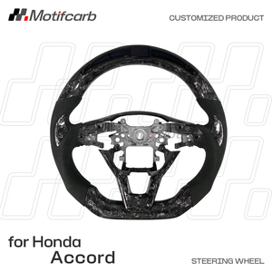Volante personalizado de fibra de carbono plateada con actualización interior LED para Honda Accord Odyssey de 10ª generación 2018-2024 - Product Image 2