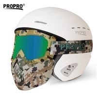 Casque de vélo vtt unisexe adultes, équipement de sécurité pour vélo, tout-terrain, avec lunettes de Ski, masques anti-neige