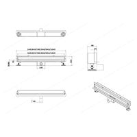 Desagüe de ducha lineal empotrable de acero inoxidable 304 para suelo, cocina, bañera, baño, desagüe rectangular de pared con luz LED