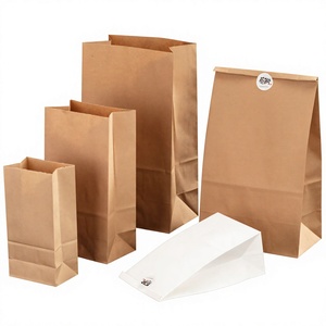 Wholesale Biodegradable Eco-Friendly Disposable Recyclable Greaseproof Food Paper <b>Bags</b> White Brown Kraft for <b>Bread</b> Milk Sushi - Product Image 1