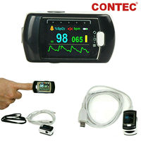 Oxímetro de Pulso Recargable de Dedo CONTEC CMS50E, Oxímetro de Dedo con Sensor de Oxígeno en Sangre SPO2, Monitor de Frecuencia Cardíaca y Pulso, Software