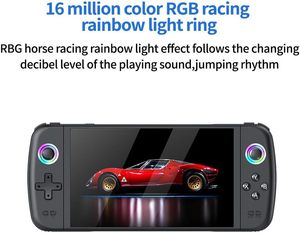 เครื่องเล่นเกมพกพา M27 หน้าจอ IPS 7.0 นิ้ว ความละเอียด 1024*600 พร้อมไฟ RGB จอยสติ๊กในตัว พกพาสะดวก เครื่องเล่นเกมย้อนยุค - Product Image 5