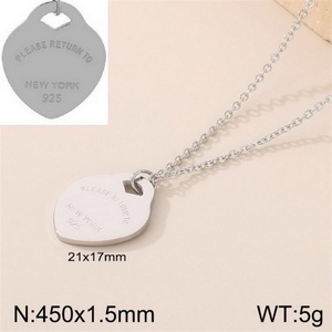 Conjuntos de Joyería Populares de Acero Inoxidable Chapado en Oro con Letra Grabada y Dije de Corazón para Mujer (Pendientes y Collar) - Product Image 3