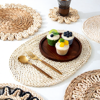 Tapis de table de cuisine résistant à la chaleur pour casseroles, bols, assiettes, tasses et théières - 1,4 cm d'épaisseur, diamètre 30/35 cm