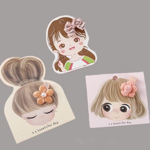 ป้ายบรรจุภัณฑ์อุปกรณ์ตกแต่งโบว์ผมขายส่ง น่ารักสำหรับเด็กผู้หญิง บรรจุภัณฑ์ DIY พิมพ์ดิจิทัล ขนาด 10.6x14 ซม. ถุง Opp แบรนด์สั่งทำได้ - Product Image 2