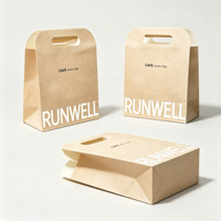 Sacs en papier personnalisés de luxe, écologiques, en matériaux recyclés, robustes, biodégradables, avec logo imprimé sur mesure, de la marque RUNWELL, vente en gros