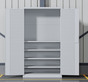 Armoire d'équipement <span class=keywords><strong>de</strong></span> stockage d'atelier avec 2 portes Armoires <span class=keywords><strong>de</strong></span> <span class=keywords><strong>garage</strong></span> en métal <span class=keywords><strong>de</strong></span> 72 pouces Stockage - Product Image 6