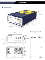 Source laser à fibre Raycus RFL-C3000S 3000W, haute qualité de faisceau, pour la découpe industrielle CNC de tôles en acier inoxydable et en acier au carbone