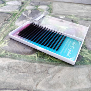 Vente en gros Plateau cils individuels Cils plats mats noirs foncés doux Cils plats elliptiques fabriqués au Viet Nam - Product Image 2