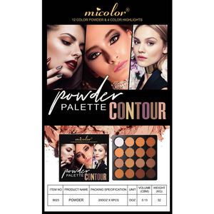 Paleta de maquillaje compacta en polvo <span class=keywords><strong>Micolor</strong></span> de 16 agujeros especialmente diseñada para exportación de comercio exterior transfronterizo para ocultar contornos - Product Image 2