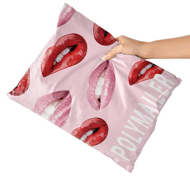 Индивидуальный дизайн, экологически чистые розовые полиэтиленовые конверты Co-ex Ldpe, почтовые сумки для одежды