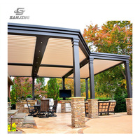 Design moderne Pergola bioclimatique Bâtiments de jardin Gazebo en aluminium Pergola extérieure en aluminium Toit à persiennes