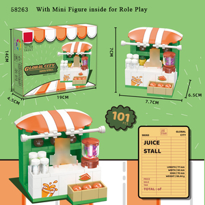 Puzzle de ville créatif assembler des jouets cadeaux vue sur la rue modèle de conte de fées ville enfants construire des briques magasin mini ensemble de blocs de construction - Product Image 4