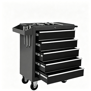 Armoire à outils d'atelier, armoire de rangement en acier robuste à double porte avec serrure, étagères réglables pour garage, mécanicien, maison - Product Image 1