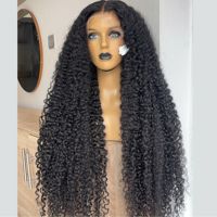 Rambut Vietnam Mentah Single Drawn Lace Front Glueless Wig Keriting Burma Asli Wig Rambut Manusia Mewah untuk Wanita Kulit Hitam