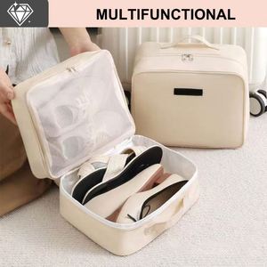 Sac à chaussures de voyage pliable, imperméable, respirant, en maille, organiseur de chaussures, pochette de rangement grande capacité pour valise - Product Image 2