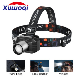 Lampe frontale LED Rocky, zoomable, rechargeable par USB, en alliage d'aluminium, haute puissance, pour la pêche nocturne en plein air - Product Image 3