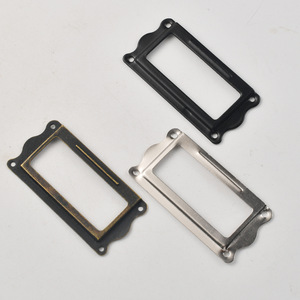 Chinese Style Antique Iron <b>Frame</b> Rectangle 65x31MM Mirror Handle Durable Plated Metal <b>Frames</b> - Product Image 1